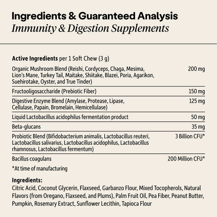 Wild Earth - Immunity & Digestion Dog Supplements, 60pc