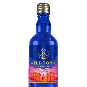 Wild Tonic – Raspberries Goji Rose Organic Kombucha, 12 fl oz | Pack of 12
