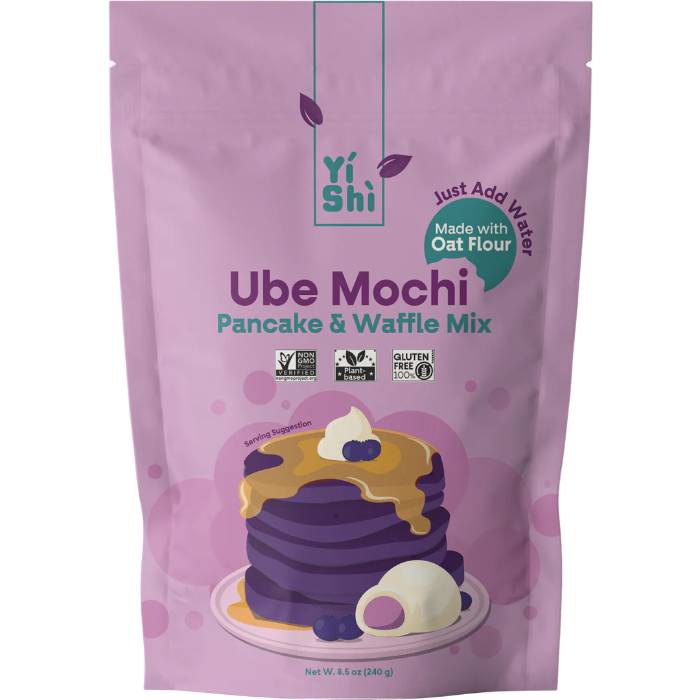 Yishi - Ube Mochi Pancake and Waffle Mix, 8.5oz 