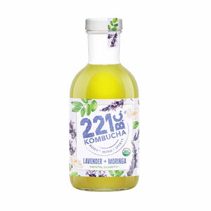 221Bc Kombucha - Kombucha Moringa Lavendar, 16oz | Pack of 6