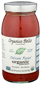 Organico Bello Pasta Delicate Organic Sauce, 25 oz
 | Pack of 6