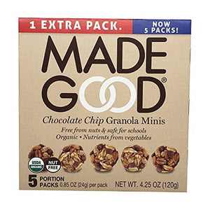 Made Good - Organic Granola Minis Chocolate Chip, 4.25 oz
 | Pack of 6
