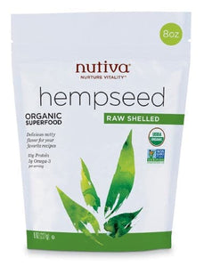Nutiva Organic Raw Shelled Hempseed - 8 oz | Pack of 6