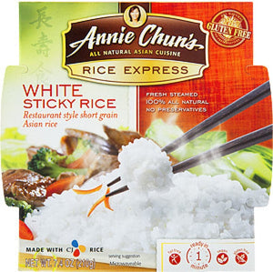 Annie Chun's Sticky White Rice Express, 7.4oz | Pack of 6