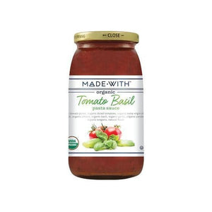 Made With - Organic Tomato Basil Pasta Sauce, 24 oz | Pack of 12