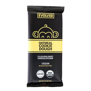 Evolved Chocolate Bar - Oatmeal Cookie Dough, 2.5 oz | Pack of 8