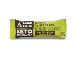 Munk Pack - Keto Granola Bars Almond Butter Cocoa Chip - 4 Bars
 | Pack of 6