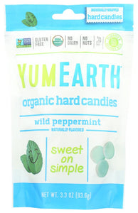 YumEarth - Organic Candy Drops, Wild Peppermint, 3.3 Oz | Pack of 6