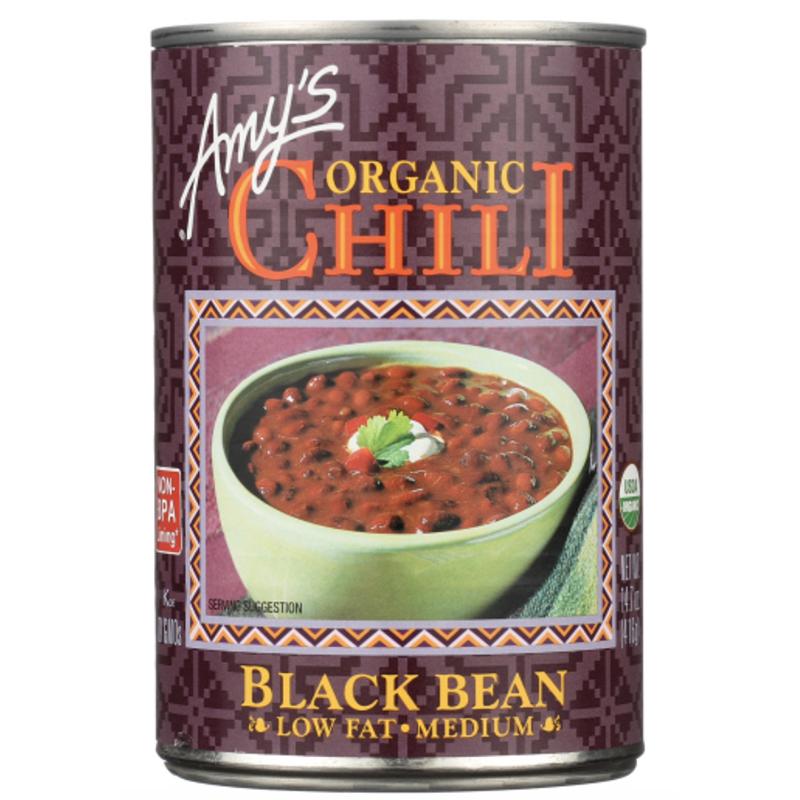 Amy's Black Bean Low Fat Medium Chili, 14.7oz PlantX US