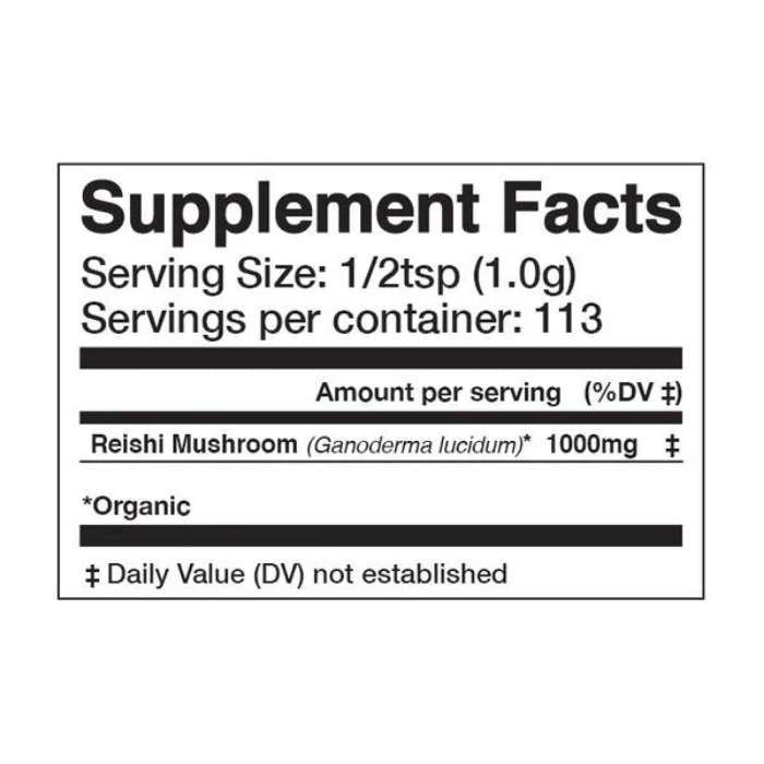 Anima Mundi - Reishi Powder: Fountain of Youth, 4oz - supplement facts