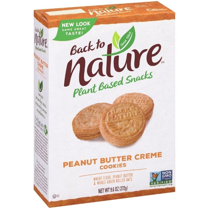 Back to Nature - Peanut Butter Creme Cookies, 9.6oz - front