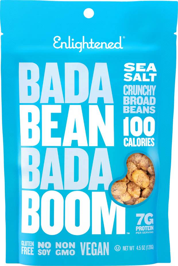 Bada Bean Bada Boom, Crunchy Broad Beans, Sea Salt, 4.5 oz 
 | Pack of 6 - PlantX US