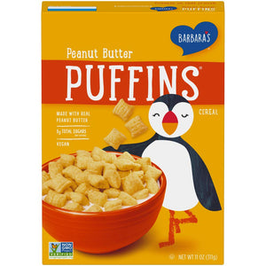 Barbara's - Peanut Butter Puffins Cereal, 11oz | Pack of 12