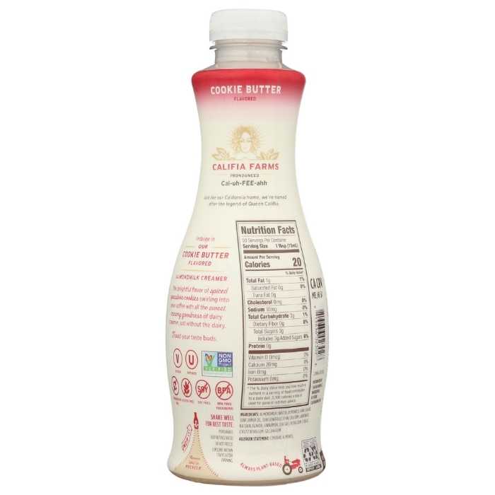 Califia - Almond Milk Creamer Cookie Butter - back