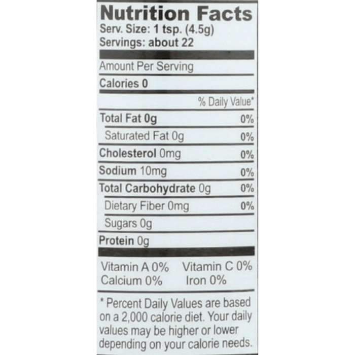 Colgin - Liquid Smoke, Natural Hickory- Nutrition Facts