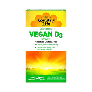 Country Life - Vegan D3 (125mcg), 60 Softgels