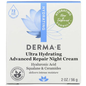 DERMA E - Ultra Hydrating Advanced Repair Night Cream (Hyaluronic Acid), 2oz