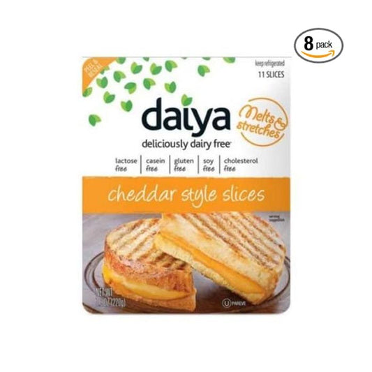 Daiya - Cheese Slices - Cheddar Style, 7.8oz (Pack of 8)