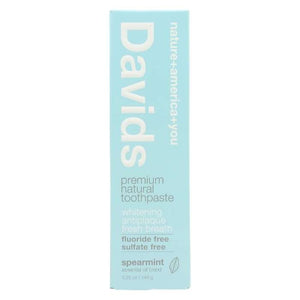 Davids - Spearmint Premium Natural Toothpaste, 5.25oz