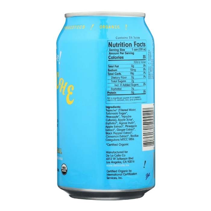 De La Calle! - Tepache Original Ginger Manzana Back