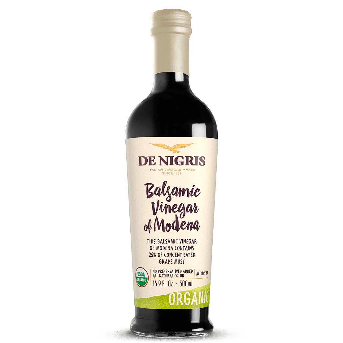 De Nigris: Organic Balsamic Vinegar 25%, 16.9 Oz
| Pack of 6 - PlantX US