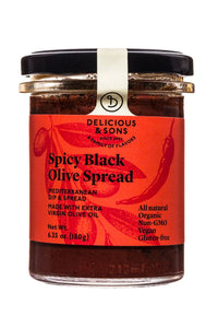 Delicious & Sons Spread Spicy Black Olive, 6.35 Oz
 | Pack of 6