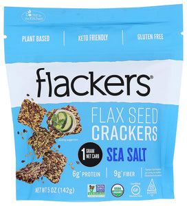 Doctor In The Kitchen Flackers Flax Seed Crackers Sea Salt, 5 oz
 | Pack of 6