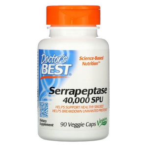 Doctor's Best - Serrapeptase 40,000 SPU, 90 Capsules