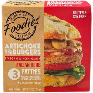 Foodies - Burger Artichoke Italian Herb, 7.5oz | Pack of 8