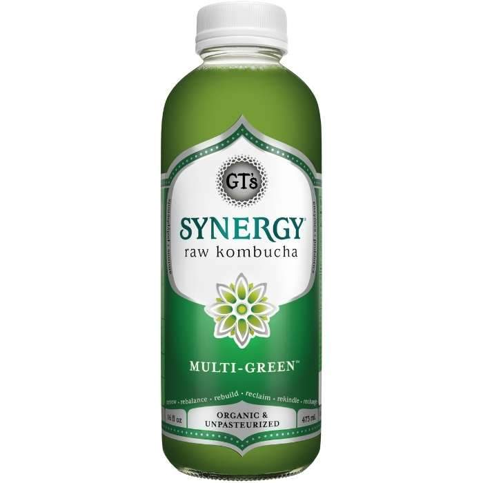 GT’s SYNERGY Raw Kombucha multi green - front