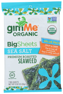 Gimme - Big Sheets Roasted Seaweed Sea Salt, 0.92oz
 | Pack of 10