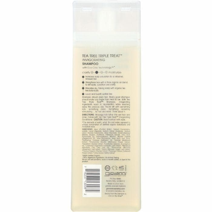 Giovanni Cosmetics - Tea Tree Triple Treat Shampoo back