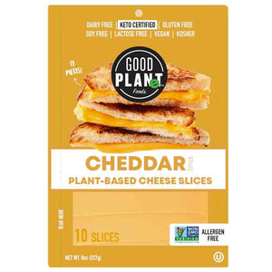 Good Planet Foods - Plant-Based Cheddar Cheese Slices, 8oz