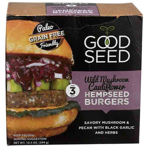 Good Seed - Hempseed Burgers, 10.5oz | Multiple Flavors | Pack of 6