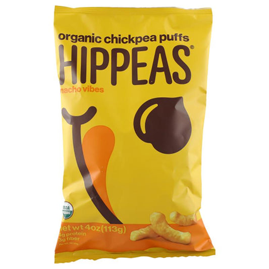Hippeas - Chickpea Puffs - Nacho, 4oz (Pack of 12)