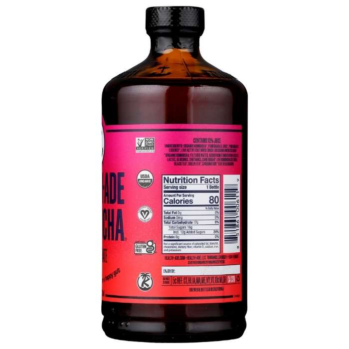 Health Ade - Pomegranate Kombucha - back