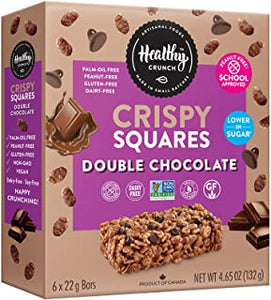 Healthy Crunch - Allergen-friendly Crispy Squares - Double Chocolate 4.68 Oz. | Pack of 6