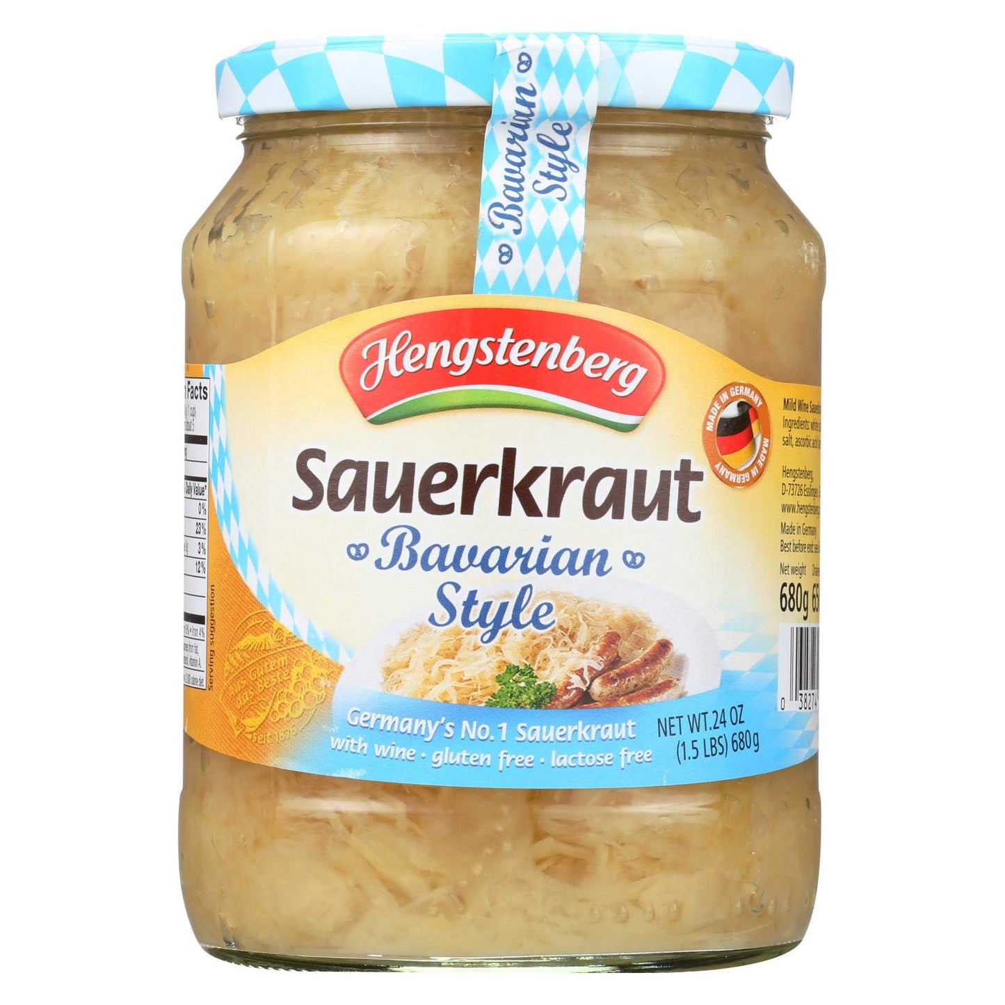Hengstenberg Sauerkraut Bavarian Style 24 Oz
| Pack of 12 - PlantX US