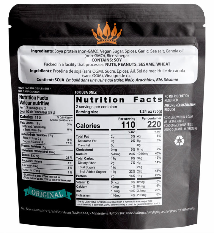 Noble Jerky - Vegan Jerky Original, 2.47oz - PlantX US