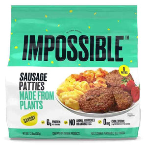 Impossible Foods - Sausage Patties, 12.8oz | Multiple Flavors | Pack of 8