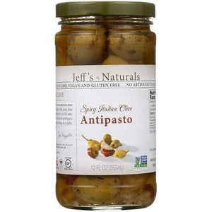 Jeff's Garden - Jeff's Naturals Spicy Italian Olive Antipasto, 12 fl oz