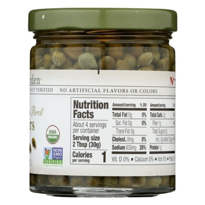 Jeff’s Garden Organic Non-Pareil Capers back