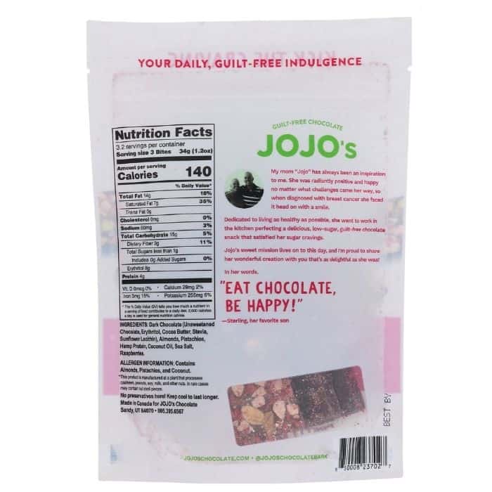 Jojo's - Raspberry Dream Bites - back