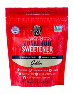 Lakanto, Monkfruit Sweetener with Erythritol, Golden, 8.29 oz | Pack of 10