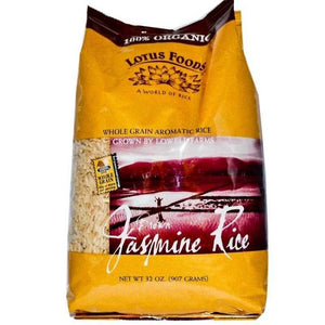 Lotus Foods - Brown Jasmine Rice, 25 lbs
