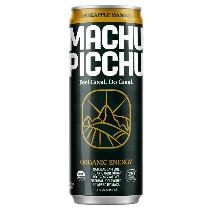Machu Picchu - Elevate 120 Organic Energy Drinks Pineapple Mango, 12 fl oz - front