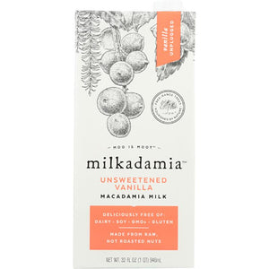 Milkadamia - Macadamia Milk Unsweetened Vanilla, 32oz