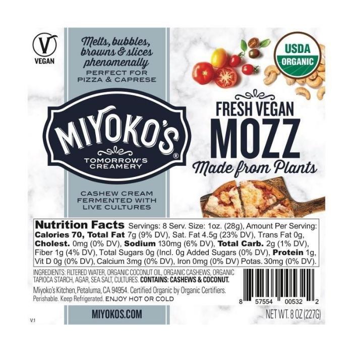 Miyoko's - Organic Cashew Milk Mozzarella, 8oz - front