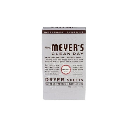 Mrs Meyers Clea - Dryer Sheet - Lavender, 80pc (Pack of 12)