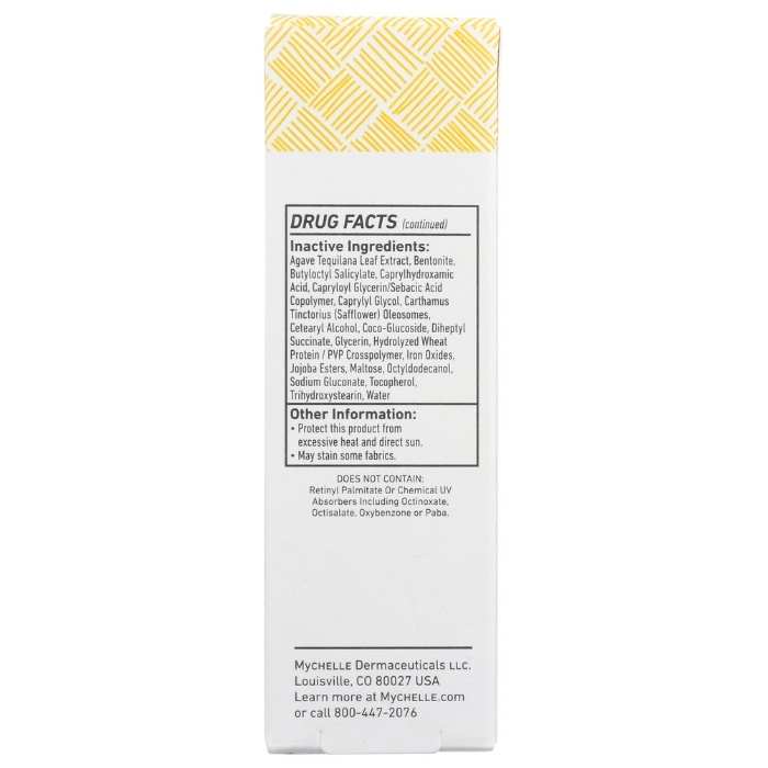 MyCHELLE - Light/Medium Sun Shield Liquid SPF 50, 1 fl oz - back